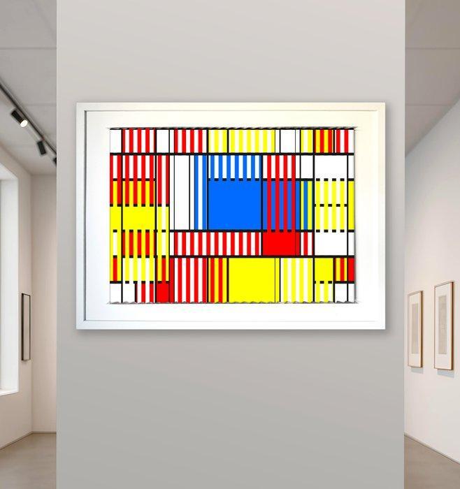 Poplea - Cinétique 3 en 1 MONDRIAN (2000), Antiek en Kunst, Kunst | Schilderijen | Modern