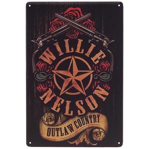 Metalen plaatje - Willie Nelson NIEUW, Huis en Inrichting, Woonaccessoires | Tekstborden en Spreuken, Nieuw, Ophalen of Verzenden