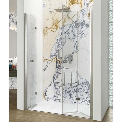 Nisdeur Lacus Albarella Saloon Inklap Deur 180x190 Cm Chroom, Doe-het-zelf en Verbouw, Sanitair, Douche, Nieuw, Chroom, Ophalen of Verzenden