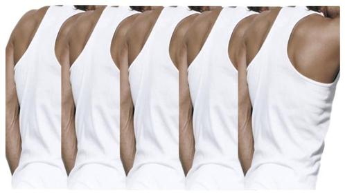 5 stuks Bonanza halterhemd - 100% katoen - wit, Kleding | Heren, Ondergoed, Verzenden