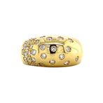 Gouden Bigli ring met diamant 18 krt, 18 tot 19, Goud, Dame, Wit