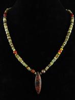 Oud-Egyptisch Ketting van Carneool, Glas en Faience, Antiek en Kunst