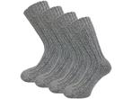 4 paar Geitenwollen sokken - Grijs