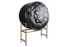 Massief Highboard LION 140cm Zwart Goud Mango Hout 3D, Huis en Inrichting, Kasten | Overige, Ophalen of Verzenden, Nieuw