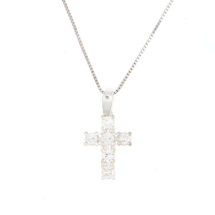 Zonder Minimumprijs - Halsketting - 18 karaat Witgoud, Sieraden, Tassen en Uiterlijk, Kettingen