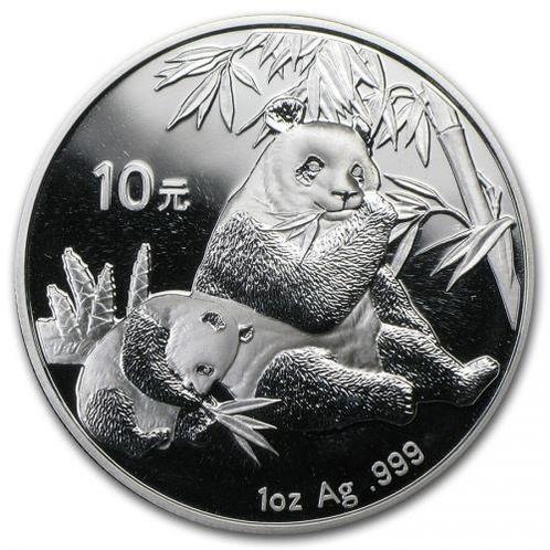 Chinese Panda 1 oz 2007 (600.000 oplage), Postzegels en Munten, Munten | Azië, Oost-Azië, Losse munt, Zilver, Verzenden