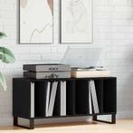 vidaXL Platenkast 100x38x48 cm bewerkt hout zwart, Huis en Inrichting, Woonaccessoires | Cd- en Dvd-rekken, Verzenden, Nieuw
