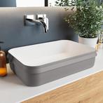 MONDIAZ ARVO Waskom solid surface 55cm kleur DarkGrey / Talc, Doe-het-zelf en Verbouw, Sanitair, Ophalen of Verzenden, Nieuw, Overige typen