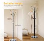 Zwart Hoedenrek met Marmeren Voet – 360° Draaibaar met 17 Ha, Huis en Inrichting, Woonaccessoires | Kapstokken, Verzenden, Nieuw