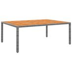 vidaXL Tuintafel 200x150x75 cm acaciahout en poly rattan, Verzenden, Nieuw