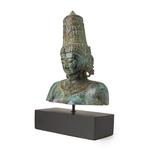sculptuur, NO RESERVE PRICE - Antiqued Thai Buddha on Stand