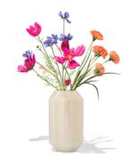 HEMA Vaas 8x23cm glas bloemvorm melkachtig wit, Verzenden, Nieuw, Wit