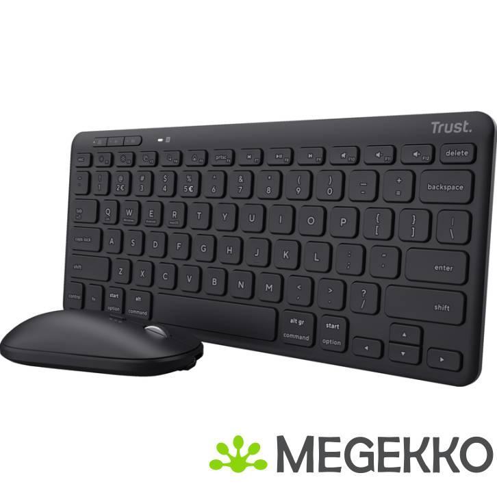 Trust Lyra Draadloos Multi-Connect Toetsenbord en Muis, Computers en Software, Desktop Pc's, Nieuw, Verzenden