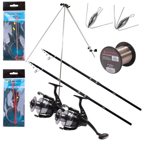 Ultimate BeachForce Tele Set 3.90m (100-200g), Watersport en Boten, Hengelsport | Algemeen, Nieuw, Verzenden