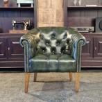 Club chair Antiek Groen, Huis en Inrichting, Nieuw, Leer