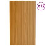 vidaXL Dakpanelen 12 st 80x45 cm gegalvaniseerd staal, Verzenden, Nieuw