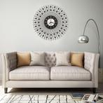 vidaXL Wandklok 43 cm metaal zwart, Huis en Inrichting, Woonaccessoires | Klokken, Verzenden, Nieuw