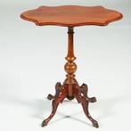 Willem III Wijntafel mahonie met geschulpt ovaal blad ca 188, Antiek en Kunst, Antiek | Meubels | Tafels, Ophalen of Verzenden