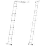 Vouwladder - werkhoogte 5,60 m - aluminium - multifunctio..., Doe-het-zelf en Verbouw, Ladders en Trappen, Ophalen of Verzenden