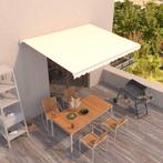 vidaXL Luifel handmatig uittrekbaar 400x350 cm crèmekleurig, Verzenden, Nieuw
