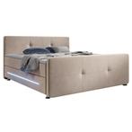 Boxspring Houston - 140 x 200 cm - Beige, Verzenden, Nieuw