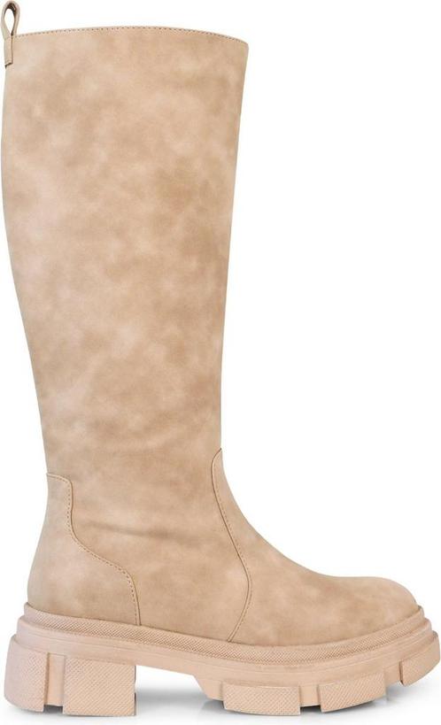 POSH by Poelman - maat 37- NOUK Dames Hoge Laarzen - Beige, Kleding | Dames, Schoenen, Verzenden
