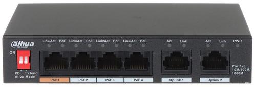 Dahua PFS3006-4GT-60 4-Port PoE Gigabit 6-Port Unmanaged, Audio, Tv en Foto, Videobewaking, Ophalen of Verzenden
