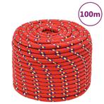 Boottouw 12mm 100m Rood | Retourdeal | 40% Korting, Watersport en Boten, Ophalen of Verzenden, Nieuw, Lijn of Blok