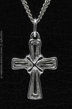 Zilveren Kruis gekruist ketting hanger, Sieraden, Tassen en Uiterlijk, Kettinghangers, Verzenden, Nieuw