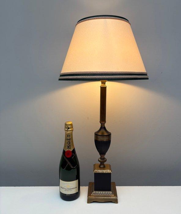 Tafellamp - Messing, Hout, Textiel - Stijlvolle Schemerlamp, Antiek en Kunst, Curiosa en Brocante