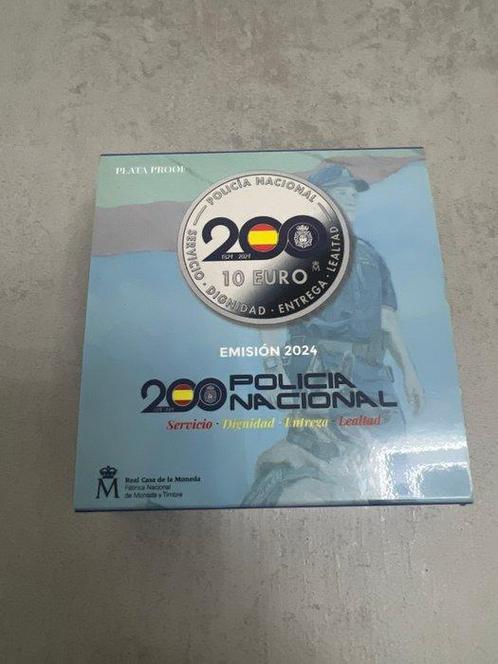 Spanje. 10 Euro 2024 Policia Nacional Proof (Zonder, Postzegels en Munten, Munten | Europa | Euromunten