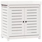 Oppottafel Grenenhout Wit | Retourdeal 40% Korting, Tuin en Terras, Tuintafels, Ophalen of Verzenden, Nieuw, Ovaal, Hout