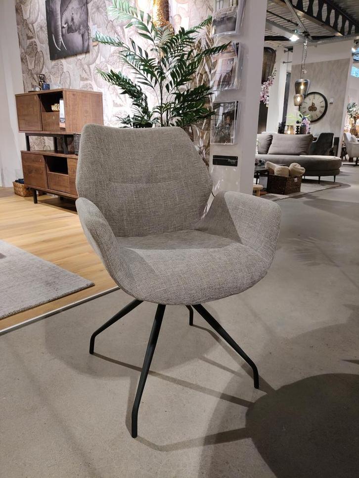 Taupe eetkamerstoel met armleuning, Huis en Inrichting, Fauteuils, Minder dan 75 cm, Nieuw, 50 tot 75 cm, Ophalen of Verzenden