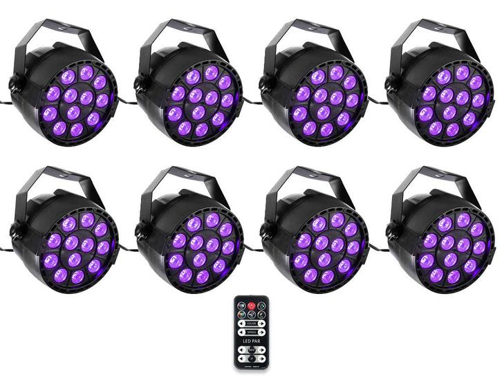 Ibiza Light 8x 36W RGB LED PAR Spots 3-in-1 Wash Effect DMX, Muziek en Instrumenten, Licht en Laser, Overige typen, Nieuw, Verzenden