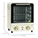 TRUUSK Mini-Oven 15L - Hoogte Verstelbare Bakplaat - Rooster, Verzenden, Nieuw