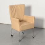 Frontseat vergaderstoel, creme, verrijdbaar onderstel, Ophalen of Verzenden, Nieuw