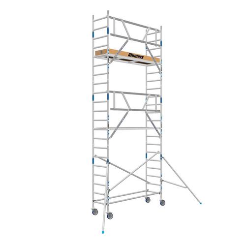 Basic rolsteiger 75 x 7,2m WH AGS-voorloopleuning, Doe-het-zelf en Verbouw, Steigers, Rolsteiger of Kamersteiger, Nieuw, 5 meter of hoger