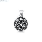 Zilveren ronde Keltische triskelion kettinghanger, Verzenden, Nieuw, Zilver