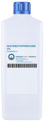 Wmm Chemie Waterstofperoxide foodgrade 3 1 liter, Doe-het-zelf en Verbouw, Nieuw, Verzenden