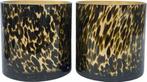 Waxinelichthouder Cheetah Gold Celtic  12cm -  Set van 2, Nieuw, Verzenden