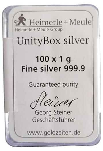 Heimerle &amp; Meule 1 gram Zilverbaar Cassette beschikbaar voor biedingen