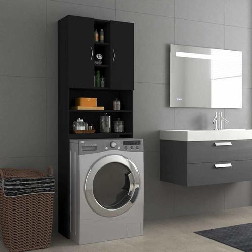 vidaXL Wasmachinekast 64x25,5x190 cm zwart, Witgoed en Apparatuur, Wasmachines, Nieuw, Verzenden
