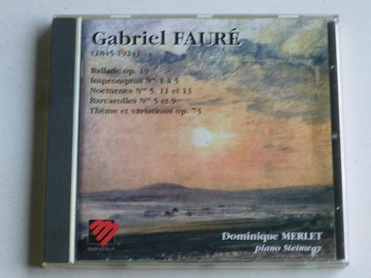 Gabriel Faure - Piano Works / Dominique Merlet, Cd's en Dvd's, Cd's | Klassiek, Zo goed als nieuw, Verzenden
