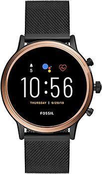 Fossil Julianna HR 44 mm roségoud met een mesh polsband, Telecommunicatie, Overige Telecommunicatie, Gebruikt, Verzenden