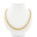 18 Krt. Gouden Mesh schakel collier; 44,5 cm | Fope, Sieraden, Tassen en Uiterlijk, Ophalen of Verzenden, Gebruikt, Overige kleuren
