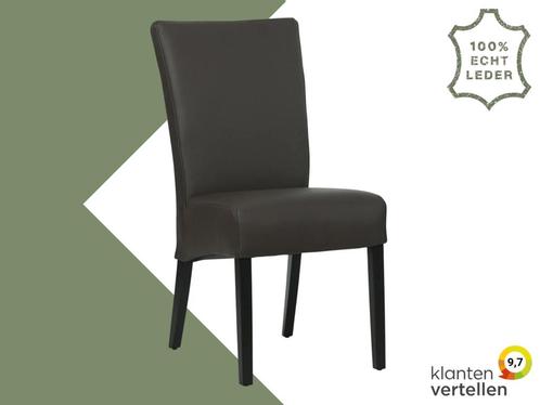 Leren eetkamerstoel Just - Toledo Caffe (donkerbruin) -, Huis en Inrichting, Stoelen, Eén, Overige kleuren, Nieuw, Leer, Ophalen of Verzenden