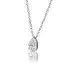 Ketting met hanger - 18 karaat Witgoud - 1.08ct. tw. Diamant