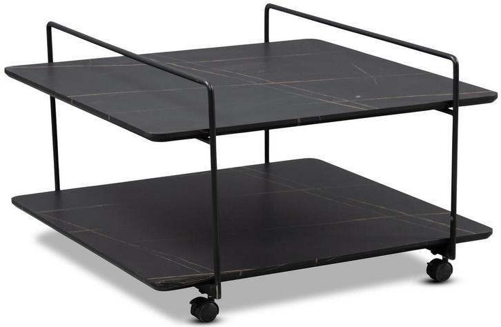 M2 Kollektion Doppio Marmerlook Zwart Salontafel, Huis en Inrichting, Tafels | Salontafels, Ophalen of Verzenden