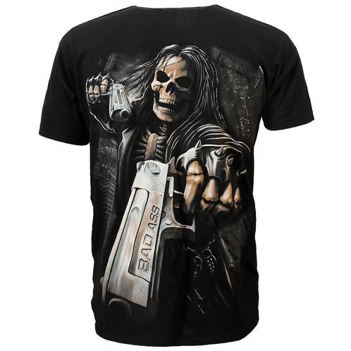 Hitman Skeleton Twee Badass Guns T-Shirt Zwart / Grijs, Kleding | Heren, T-shirts, Verzenden