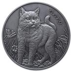 Fiji Cats 5 oz 2022 Antique Finish (500 oplage), Postzegels en Munten, Zilver, Losse munt, Verzenden